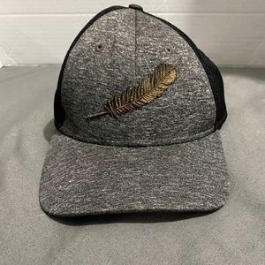 39THIRTY Gray and Black Hat with Brown Feather Hat